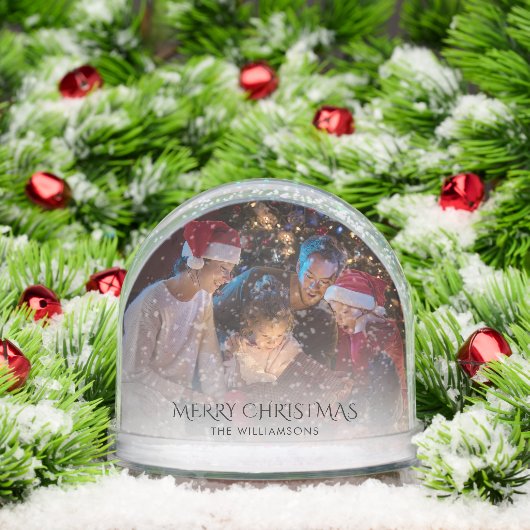 Vrolijk Kerstfeest Familie Foto en Huisdier Kat Sneeuwbol (Kerstmis)