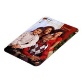  Vrolijk Kerstfeest Familie Foto Groet Magneet (Linkerzijde)