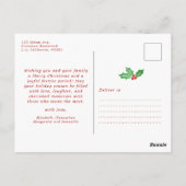 Vrolijk Kerstfeest Familie Fotocollage Feestelijke Briefkaart (Achterkant)