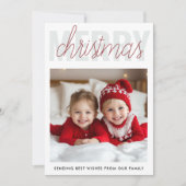 Vrolijk Kerstfeest Familie Fotokaart | Aangepaste Kaart (Voorkant)