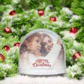 Vrolijk Kerstfeest Familie Foto's met Huisdier Fee Sneeuwbol (Kerstmis)