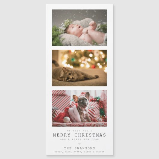 "Vrolijk kerstfeest" Familie Foto's Pets Kinder fe (Voorkant)