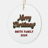 Vrolijk Kerstfeest - Familie Matching Keramisch Ornament (Links)
