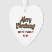 Vrolijk Kerstfeest - Familie Matching Ornament (voorkant)