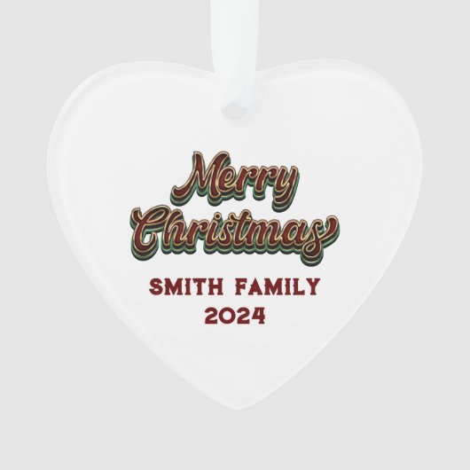 Vrolijk Kerstfeest - Familie Matching Ornament (voorkant)