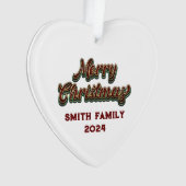 Vrolijk Kerstfeest - Familie Matching Ornament (voorkant)