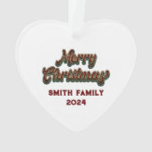Vrolijk Kerstfeest - Familie Matching Ornament (achterkant)