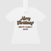 Vrolijk Kerstfeest - Familie Matching Ornament (achterkant)