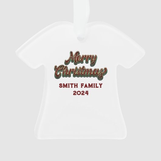 Vrolijk Kerstfeest - Familie Matching Ornament (voorkant)