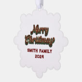 Vrolijk Kerstfeest - Familie Matching Ornament Kaart (Links)