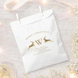 Vrolijk Kerstfeest Familie Monogram Goudhert Bedankzakje