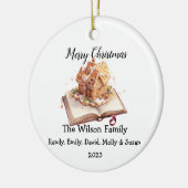 "Vrolijk kerstfeest" Familie Ornament (Links)