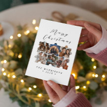 Vrolijk Kerstfeest Familie Puzzel Collage Foto's