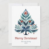 Vrolijk Kerstfeest Familie Vakantie Kaart (Voorkant)