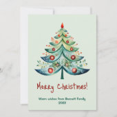 Vrolijk Kerstfeest Familie Vakantie Kaart (Voorkant)