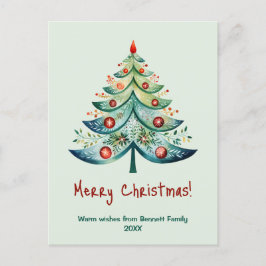 Vrolijk Kerstfeest Familie Vakantie Kaart