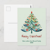 Vrolijk Kerstfeest Familie Vakantie Kaart (Voorkant / Achterkant)