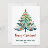 Vrolijk Kerstfeest Familie Vakantie Kaart (Voorkant)