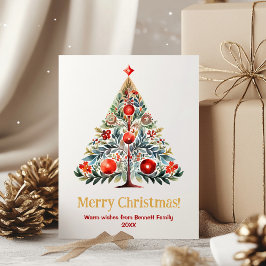 Vrolijk Kerstfeest Familie Vakantie Kaart