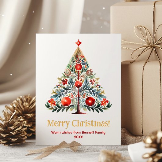 Vrolijk Kerstfeest Familie Vakantie Kaart