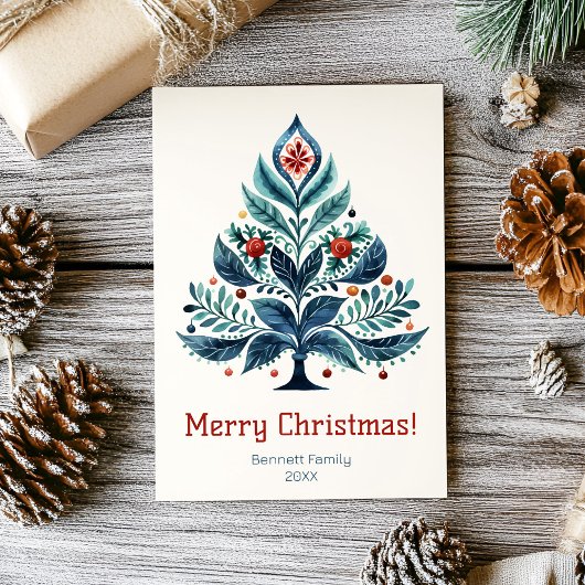 Vrolijk Kerstfeest Familie Vakantie Kaart