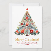 Vrolijk Kerstfeest Familie Vakantie Kaart (Voorkant)