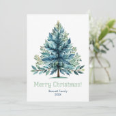 Vrolijk Kerstfeest Familie Vakantie Kaart (Staand voorkant)