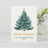 Vrolijk Kerstfeest Familie Vakantie Kaart (Staand voorkant)