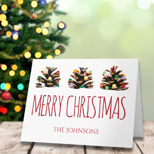 Vrolijk Kerstfeest Familie Vakantie Kaart Typograf