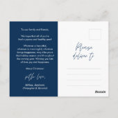 Vrolijk kerstfeest, familiefoto, modern minimalist briefkaart (Achterkant)