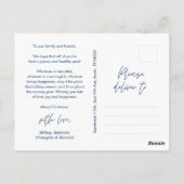 Vrolijk kerstfeest, familiefoto, modern minimalist briefkaart (Achterkant)