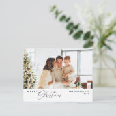 Vrolijk Kerstfeest Familiefoto, Modern Romantisch Briefkaart (Staand voorkant)