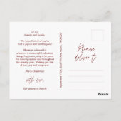 Vrolijk Kerstfeest Familiefoto, Navy Blue Briefkaart (Achterkant)