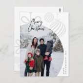 Vrolijk kerstfeest, familiefoto, vakantiegroet briefkaart (Voorkant / Achterkant)