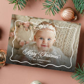 Vrolijk Kerstfeest Familienaam & Foto Feestdagenkaart