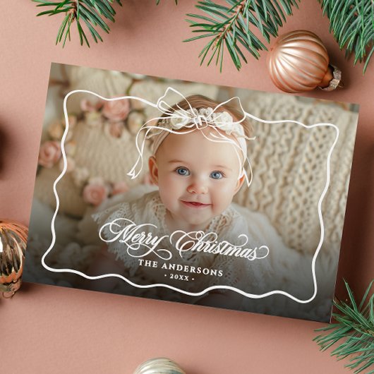 Vrolijk Kerstfeest Familienaam & Foto Feestdagenkaart