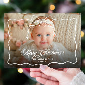 Vrolijk Kerstfeest Familienaam & Foto Feestdagenkaart