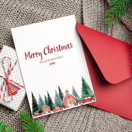 Vrolijk Kerstfeest Familienaam Gevouwen Vakantie K Feestdagen Kaart