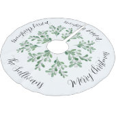 Vrolijk Kerstfeest familienaam Mistletoe Kerstboom Rok (Gekanteld)