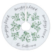 Vrolijk Kerstfeest familienaam Mistletoe Kerstboom Rok (Voorkant)
