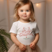 Vrolijk Kerstfeest Familienaam Rendier Vakantie Kinder Shirts