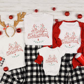 Vrolijk Kerstfeest Familienaam Rendier Vakantie T-shirt