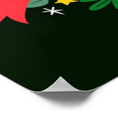 Vrolijk kerstfeest Fancy Wit, Kerstman en sneeuwma Poster (Hoek)