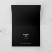 Vrolijk kerstfeest Faux Gold Foil en Black Feestdagen Kaart (Binnen)