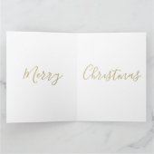 Vrolijk Kerstfeest faux gouden sterren kerstboom Kaart (Binnen)