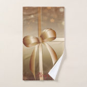 Vrolijk kerstfeest, feestboe bad handdoek (Handdoek)