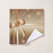 Vrolijk kerstfeest, feestboe bad handdoek (Wasdoekje)