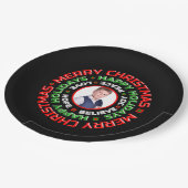 Vrolijk kerstfeest Feestdagen Familiefoto Personal Papieren Bordje (Gekanteld)