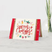 Vrolijk kerstfeest feestdagen kaart (Voorkant)