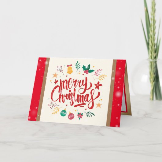 Vrolijk kerstfeest feestdagen kaart (Voorkant)